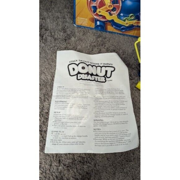 1992 Donut Disaster Game, Parker Brothers, Tested- Missing one Rolling pin - Picture 4 of 4